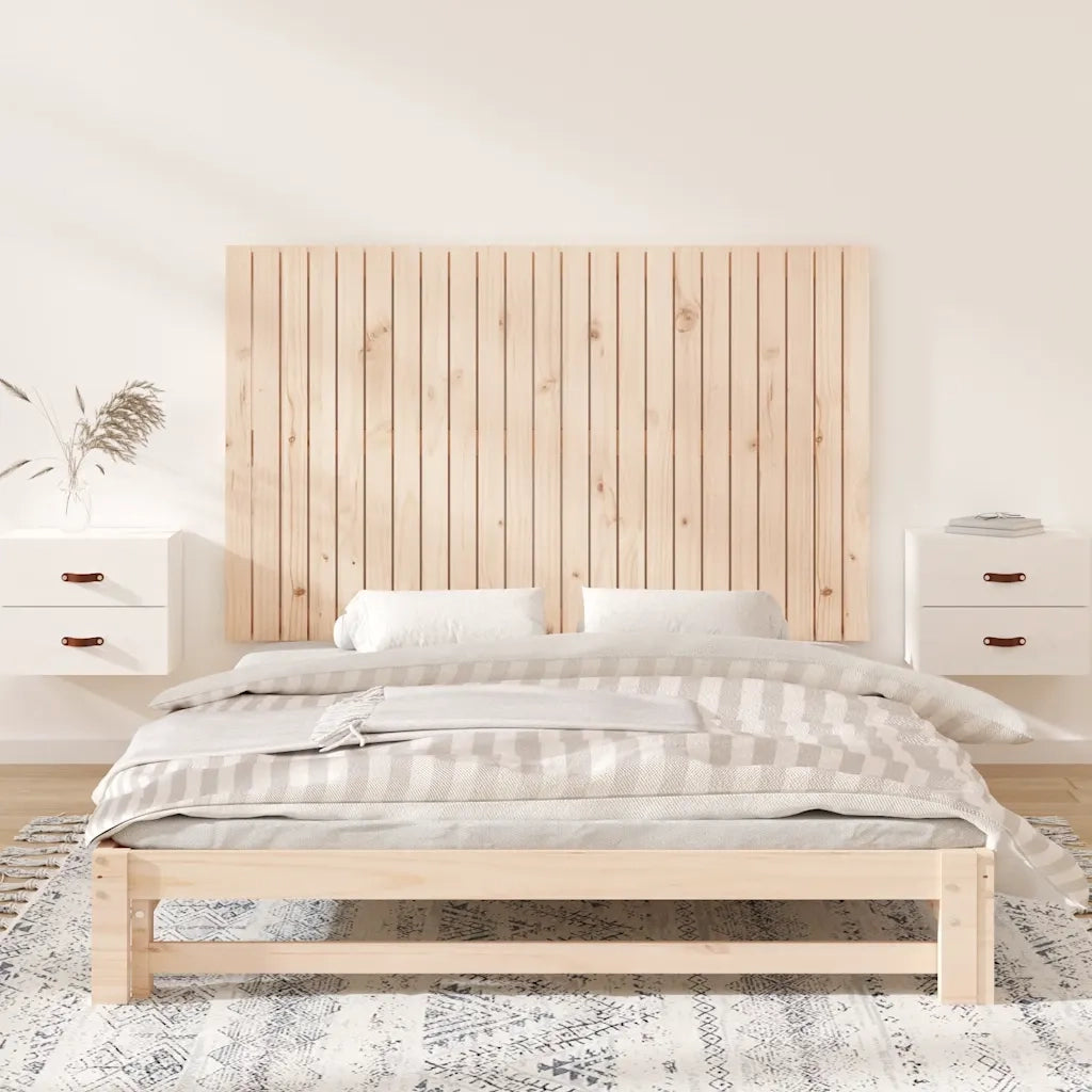 Testiera da Parete 147x3x90 cm in Legno Massello di Pino