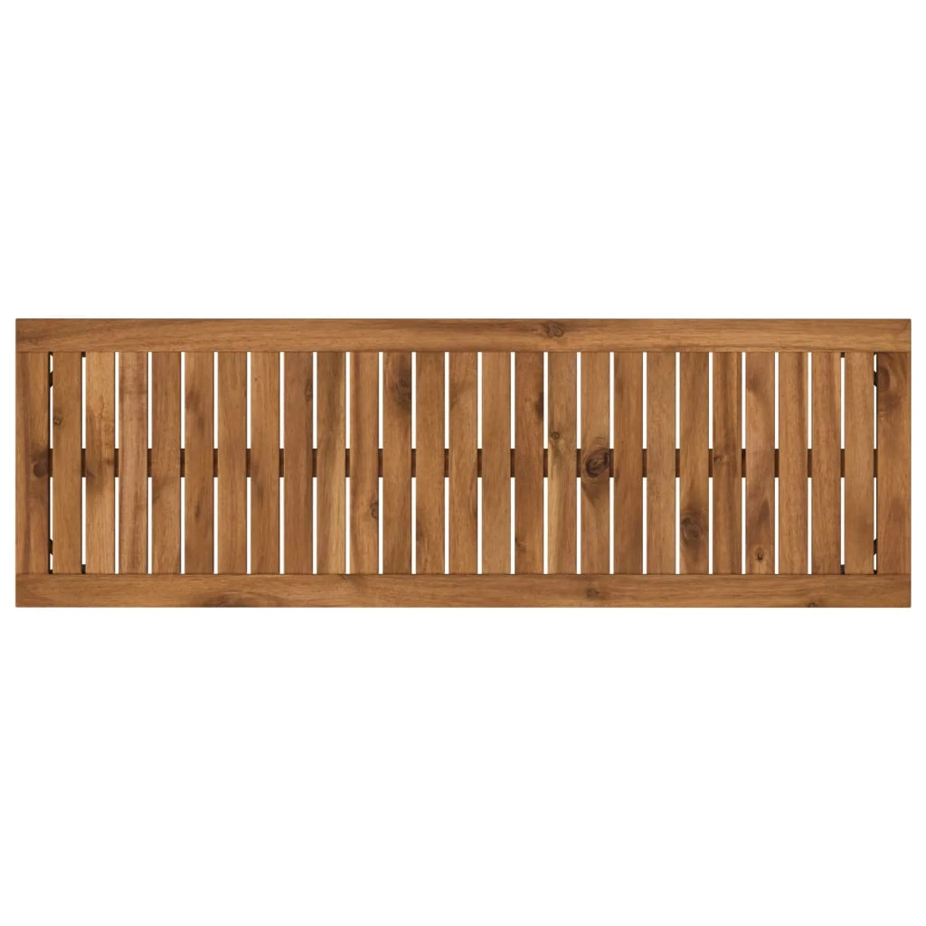 Panchina da giardino 108,5 x 35 x 45 cm Naturale e Nero 901295