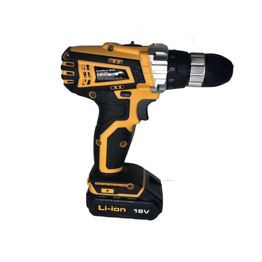 Trade Shop - Set 2pz Trapano Elettrico 710w + Avvitatore Doppia Batteria 18v Accessori Iw017 -