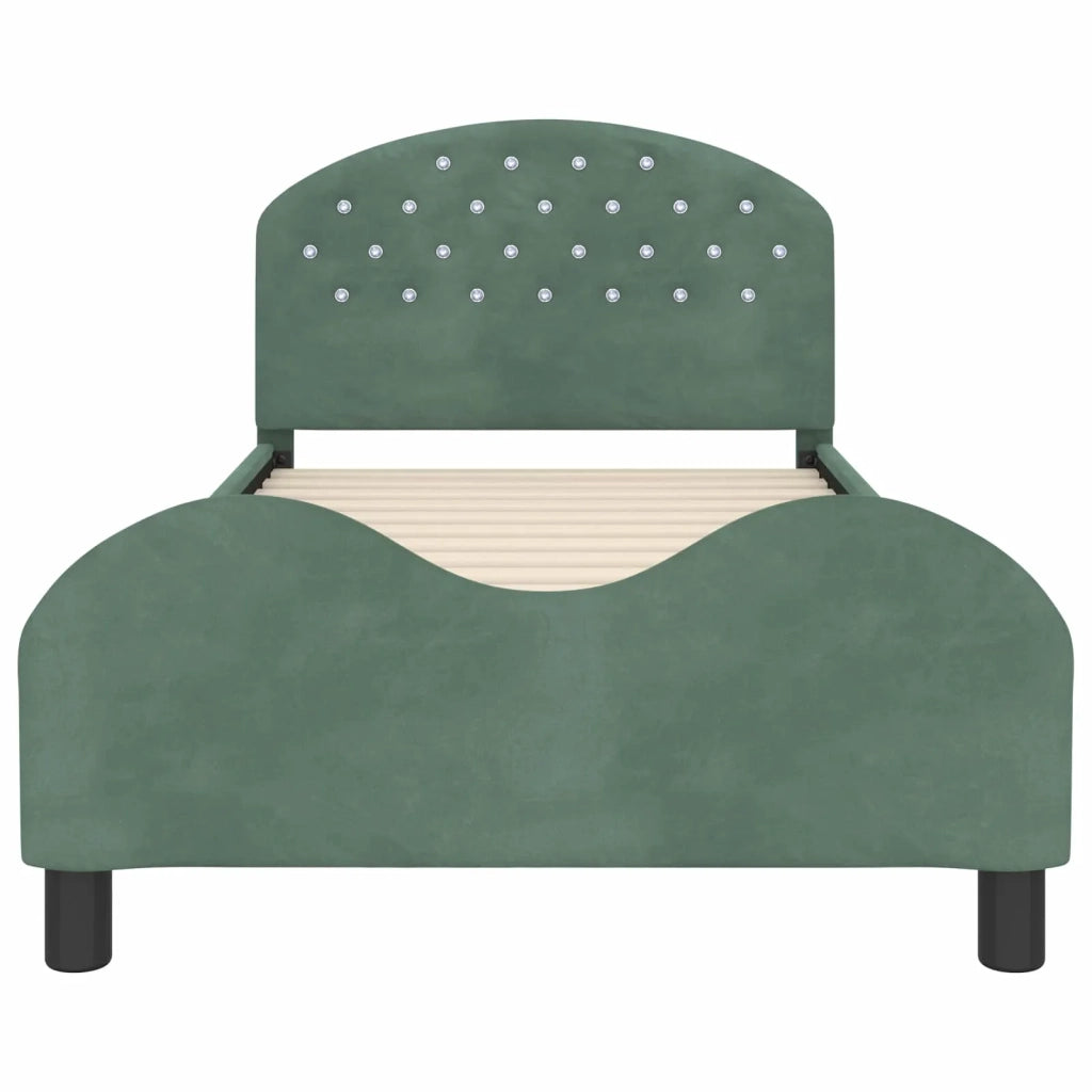 Struttura letto bambini con testata Verde Mare 80 x 200 cm