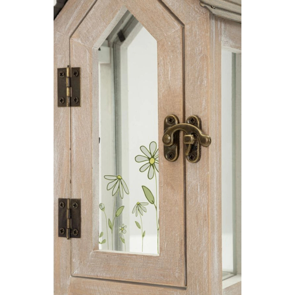 Set di due lanterne Home Flower in legno e vetro
