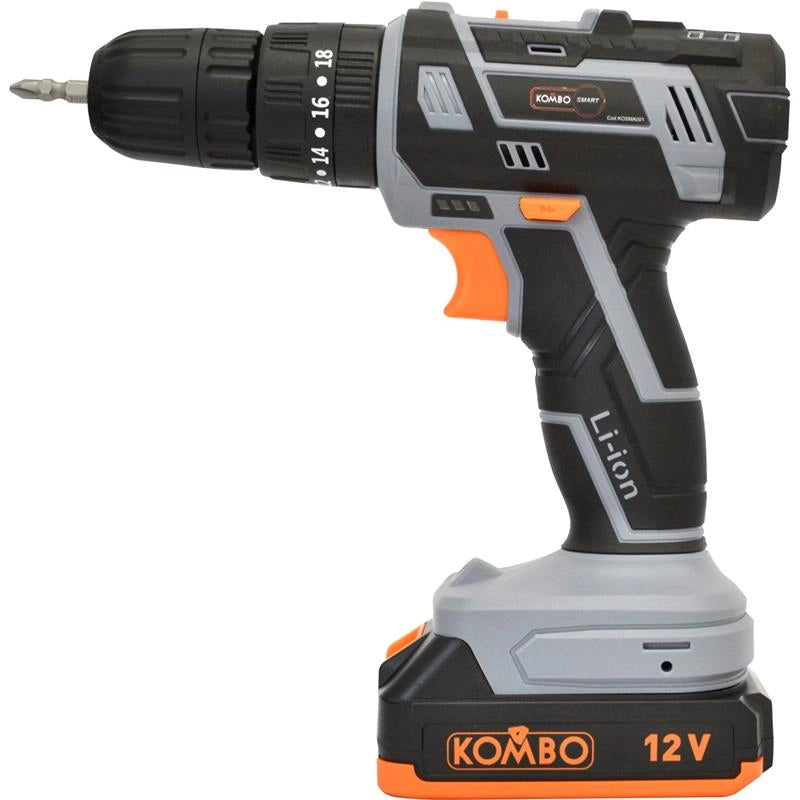 KOMBO TRAPANO CORDLESS A PERCUSSIONE 12V CON BATTERIA 2.0AH