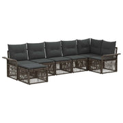 Set Divano da Giardino 7 pcs Grigio polyrattan 3434903