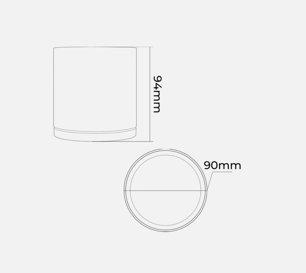 FARETTO DA SOFFITTO PLAFONIERA PER ESTERNO CILINDRICO IN ALLUMINIO NERO CON ATTACCO GU10 - ELEGANZA ED EFFICIENZA ENERGETICA
