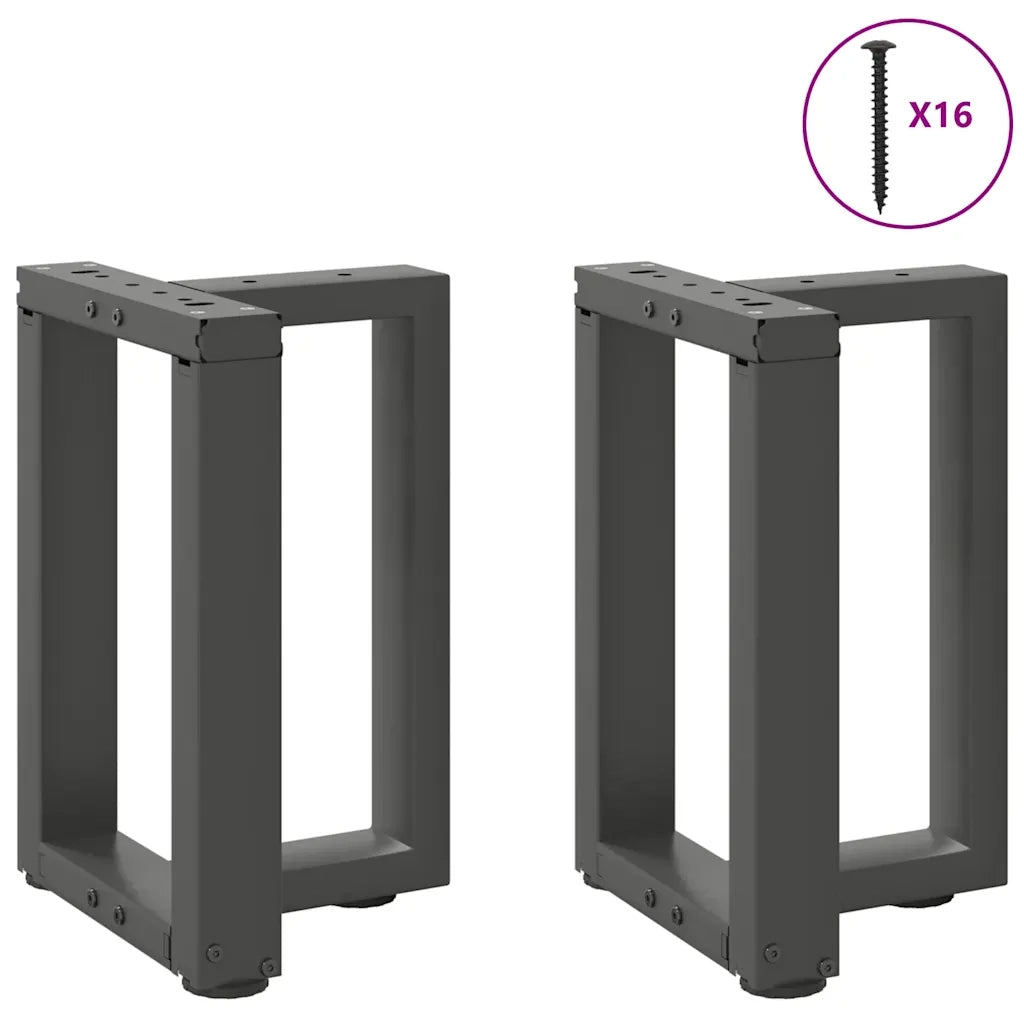 Gambe per Tavolino da Caffè a Forma di T 2 pz Antracite 28x25x(42-43) cm Acciaio 4013022