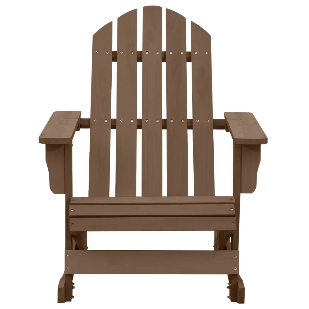 Sedia a Dondolo da Giardino in Legno Marrone