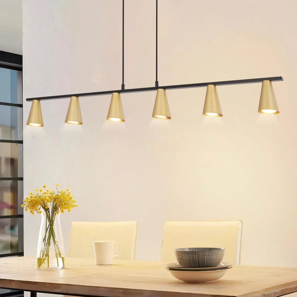 Lampada a sospensione ZMH moderna per sala da pranzo 6 fiamme, GU10 per soggiorno corridoio