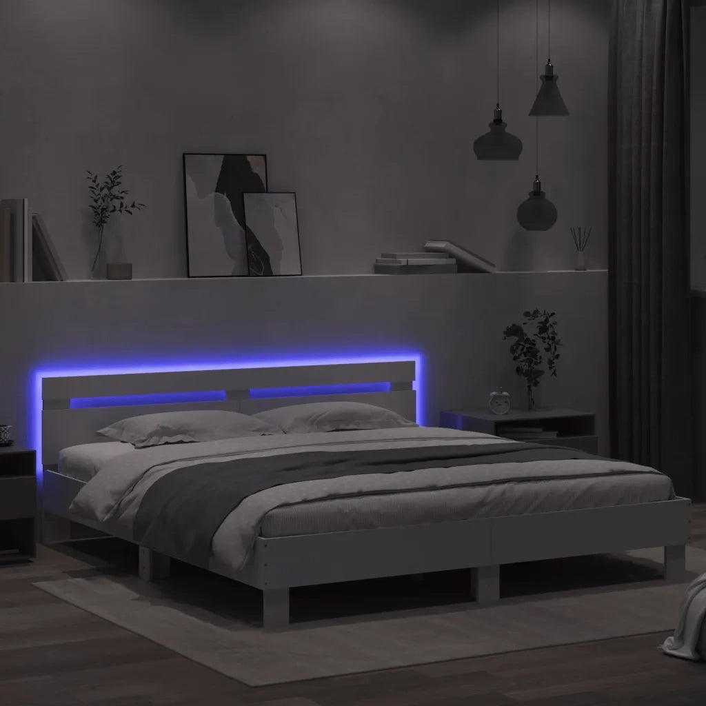 Giroletto con LED senza Materasso Bianco 180x200 cm 3207525