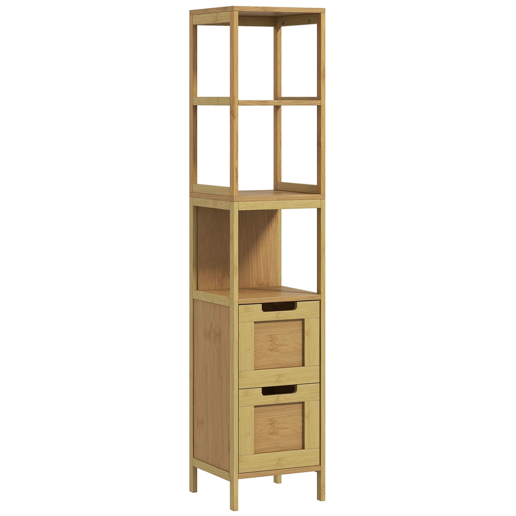 Colonna da Bagno in Bamb¨´ ¨C Zephmum ¨C Bianco 30x30x144 cm