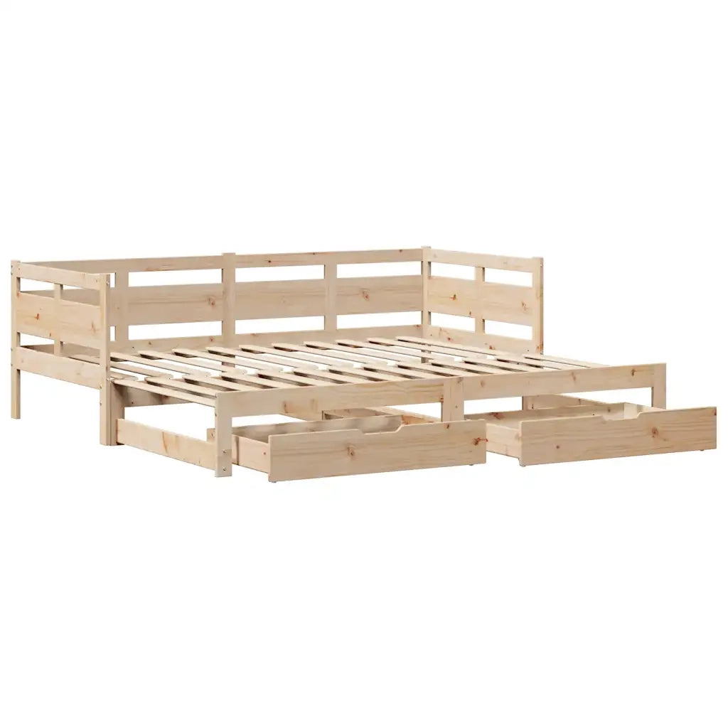 Divano Letto Estraibile con Cassetti senza Materasso 90x200 cm