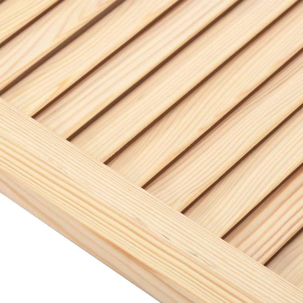 Porta a persiana in legno massello di pino anta per mobile anta per mensola rivestimento per armadio guardaroba paravento 99,3 x 39,4 cm 02_0003875