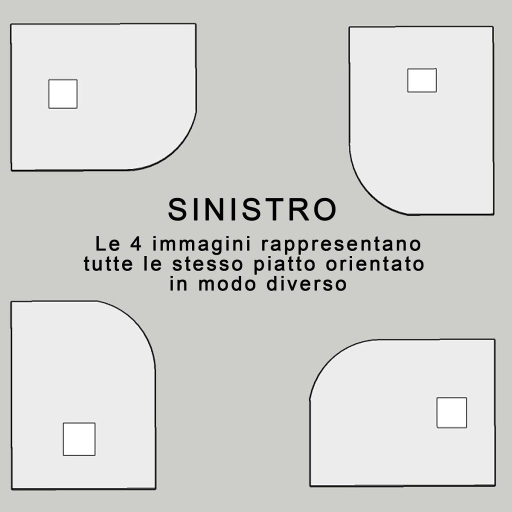 Piatto doccia stondato rettangolare bianco 100x80 80x100 piletta gratis - star plus, misura 100x80 cm, angolo