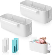 Due organizzatori da parete per caddy notturno - contenitore per libri, riviste e giocattoli - contenitore per smartphone e cuffie - organizzatore da letto.
