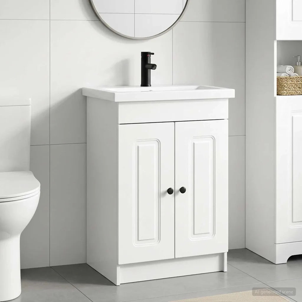 Set di mobili per il bagno Bianco Lucido 56 x 37,5 x 81 cm 3404168