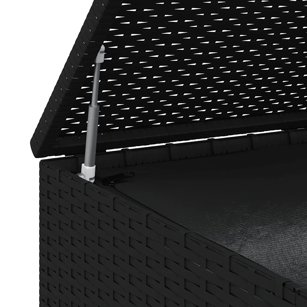 Contenitore da Giardino in Rattan PE 100x97,5x104 cm Nero CFW9706958