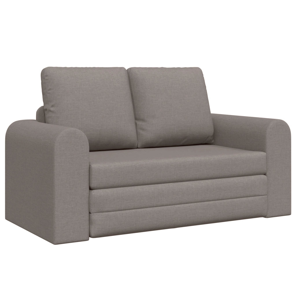 Divano Letto a Pavimento 2 in 1 Tortora 148x71x83 cm Tessuto