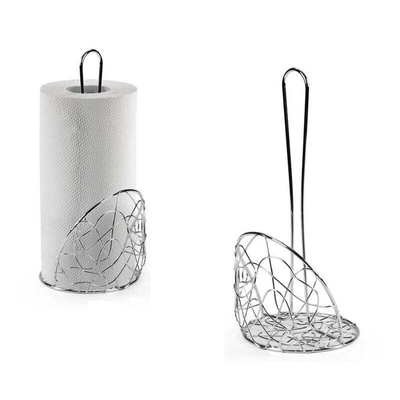 PORTAROTOLO IN METALLO SILVER 14 X 30 CM