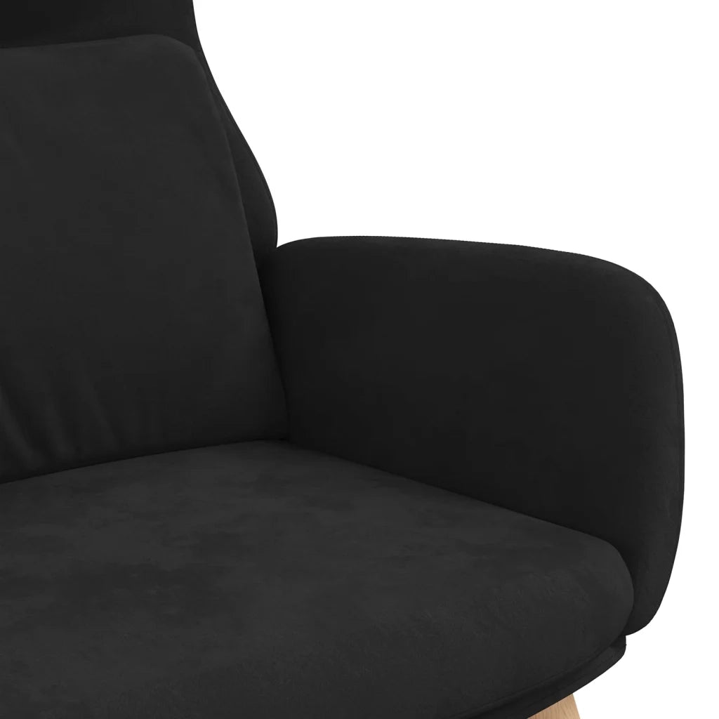 Poltrona Relax | Sedia Relax Nera in Velluto