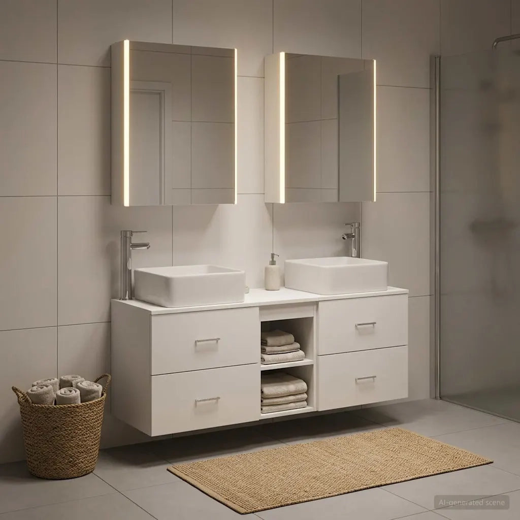 Set di mobili per il bagno 5 pcs Bianco 3406767