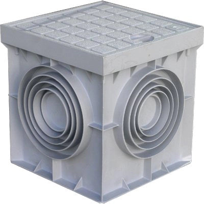POZZETTO DERIVAZIONE + CHIUSINO  PLASTICA CM 30X30