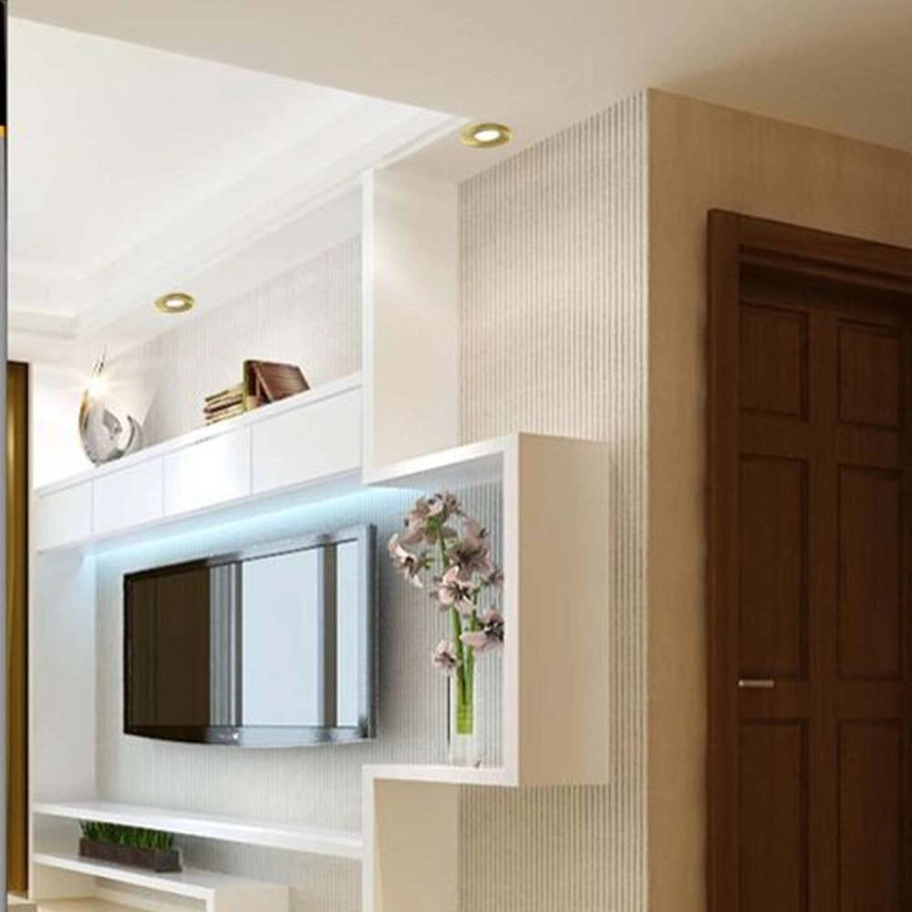 Trade Shop - Porta Faretto Da Incasso Tondo Supporto Faretti Portafaretto Controsoffitto P12 - Oro
