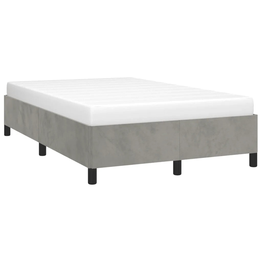 Giroletto senza Materasso-Struttura Letto Grigio Chiaro 120x200 cm Velluto 128653