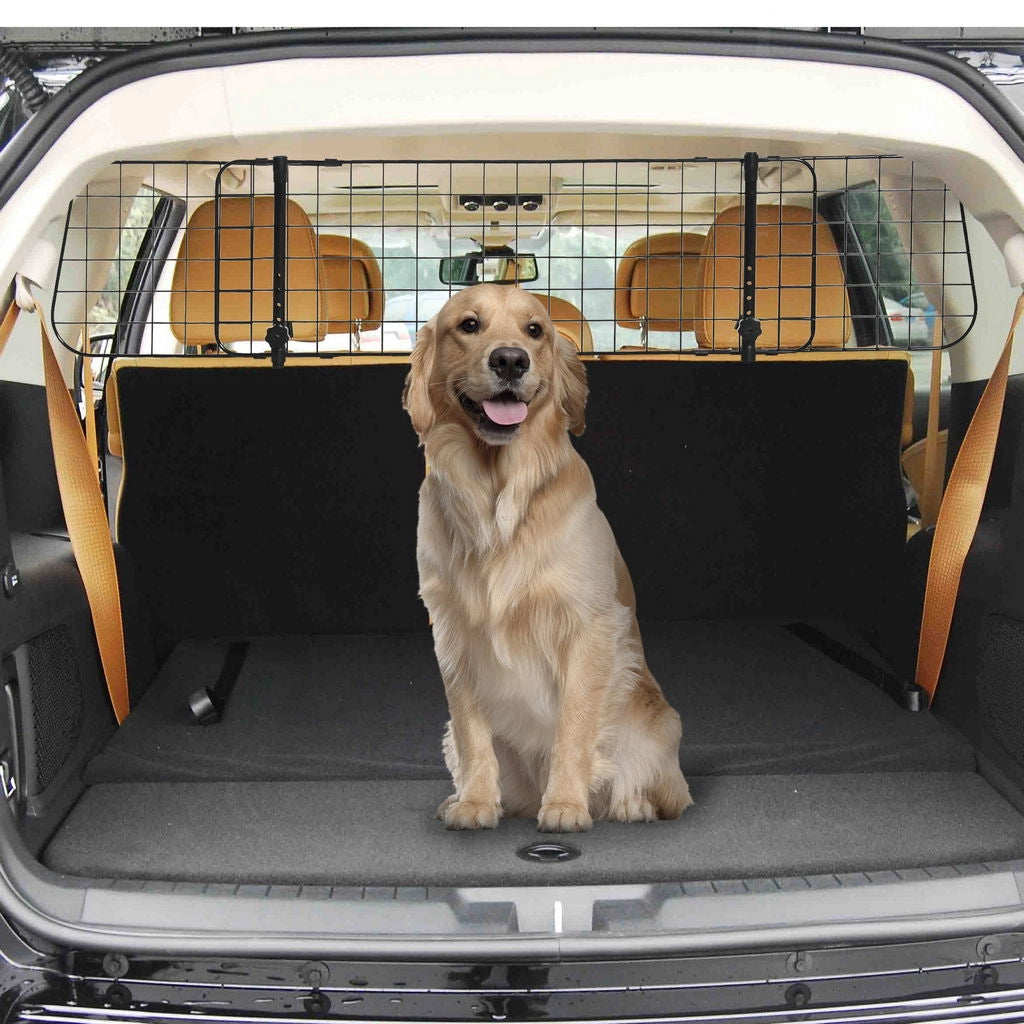 DIVISORIO AUTO PER CANI, BARRIERA REGOLABILE UNIVERSALE, 91-152 X 30 CM, NERO
