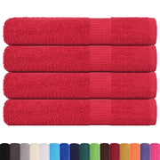 vidaXL Asciugamani 4 pz Rossi 100x200 cm 360 g/m² 100% Cotone