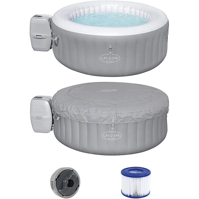 BESTWAY 60037 MINIPISCINA IDROMASSAGGIO GONFIABILE LAY-Z-SPA SANTA LUCIA AIRJET 170 X 66 CM