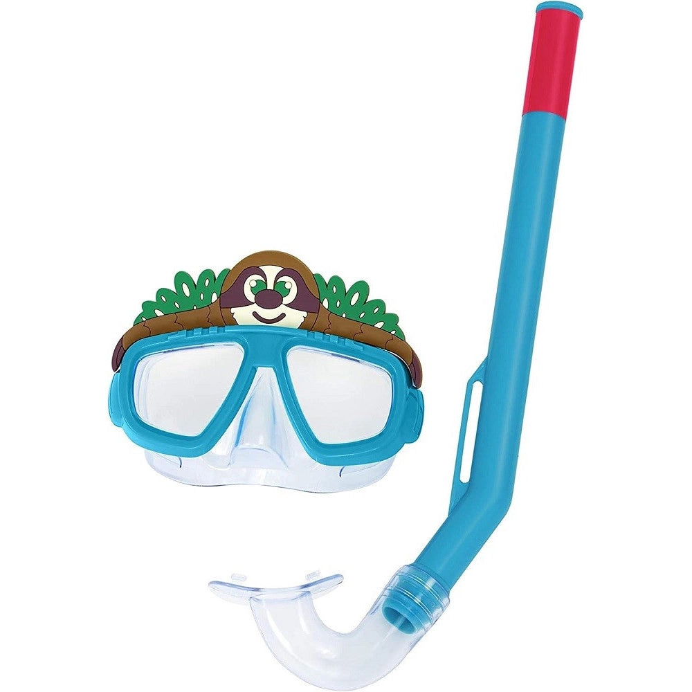 Trade Shop - Maschera Da Snorkeling Con Boccaglio Per Bambini Con Animaletti 3-6+ Anni 24059 -