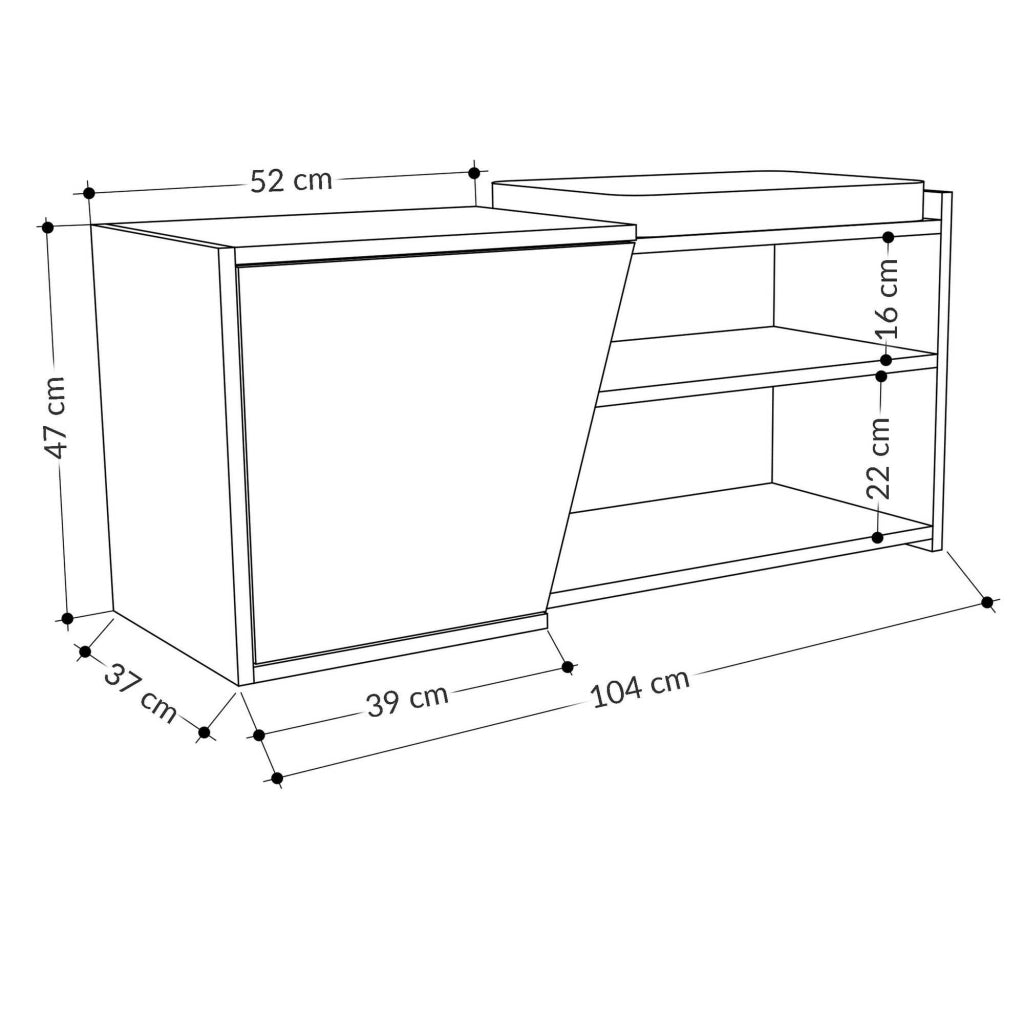 Mobile Portascarpe Neneng, Scarpiera 06-ago Paia, 104x47x37h cm Marrone Quercia