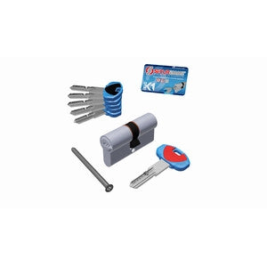 SECUREMME CILINDRO K1 5CH+1C 40+40 CROMO SAT- 1,0 pz