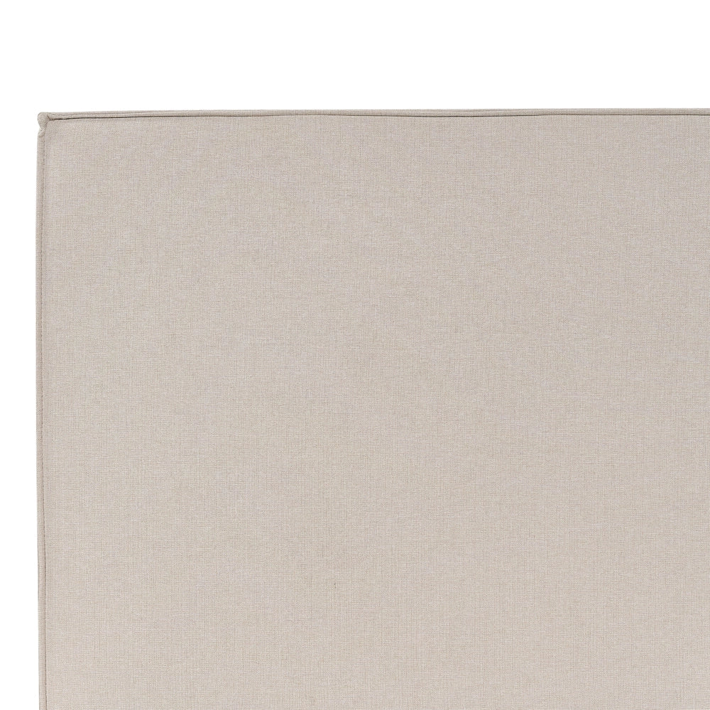 Letto king size 180 x 200 cm beige Rivestimento in tessuto Ottomana di contenitore Telaio a doghe Camera da letto moderna contemporanea
