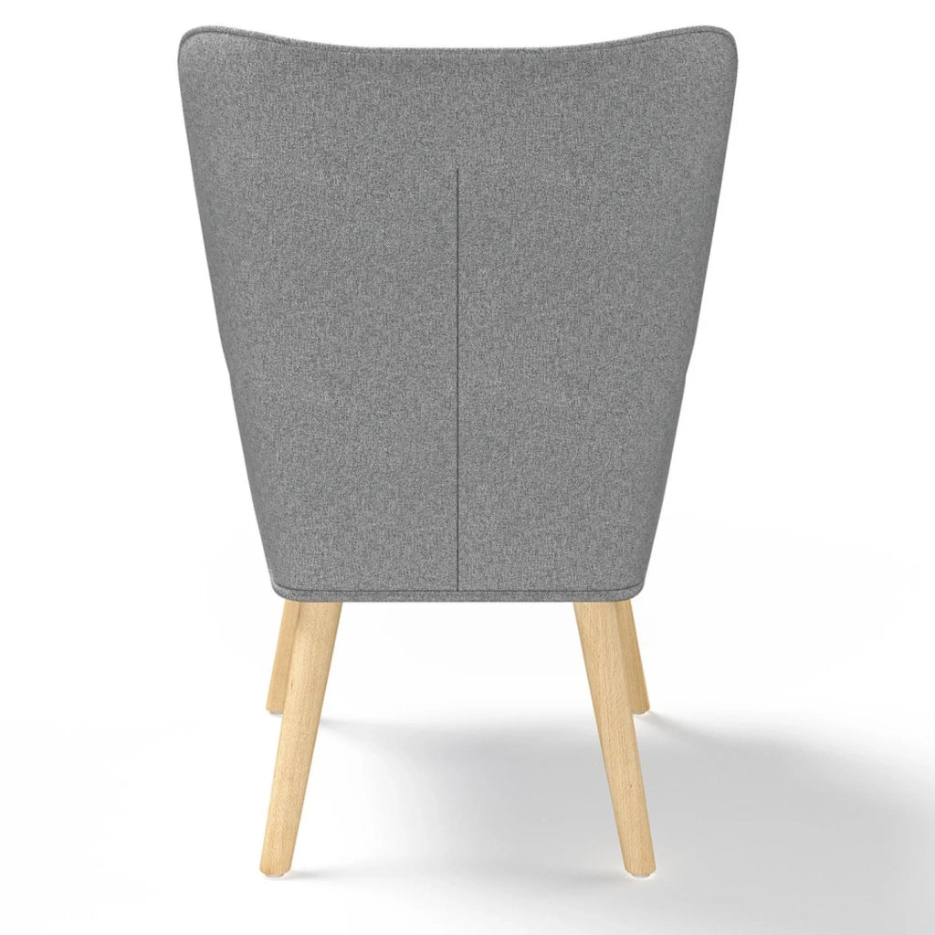 IDMarket - Poltrona scandinava IVAR in tessuto grigio chiaro
