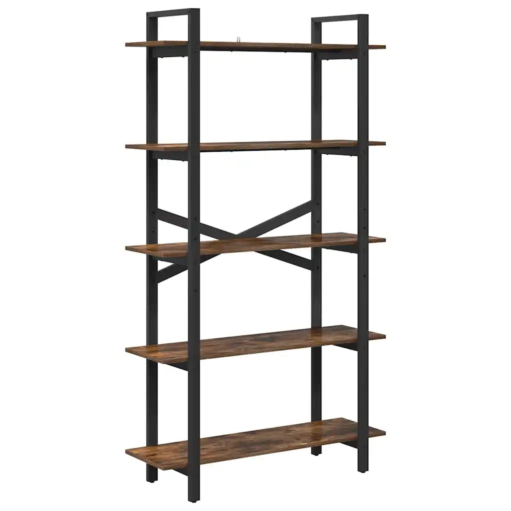 Libreria Rovere fumé 100 x 33,5 x 178 cm Legno multistrato 883936