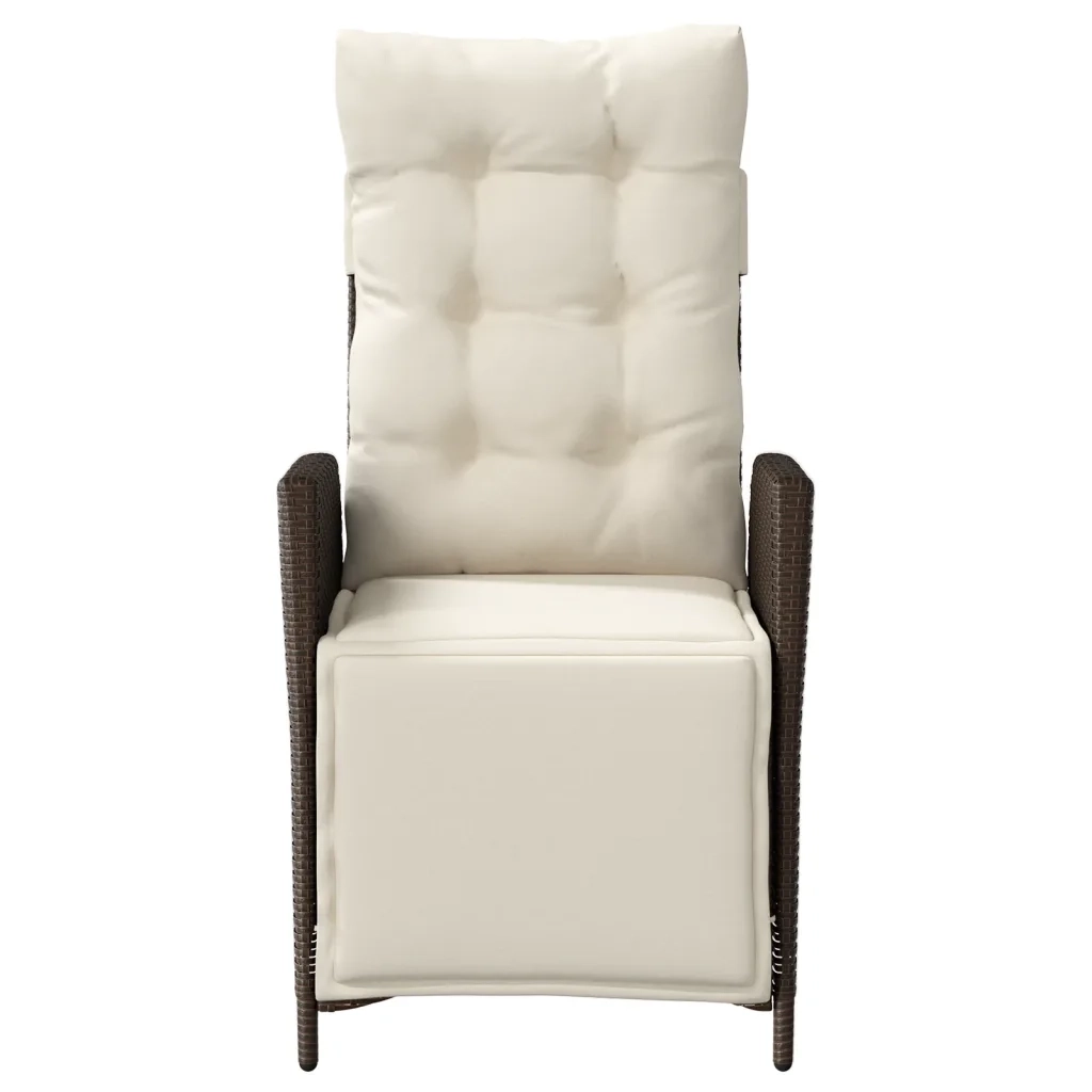Set Bistrò 3 pz con Cuscini Marrone in Polyrattan