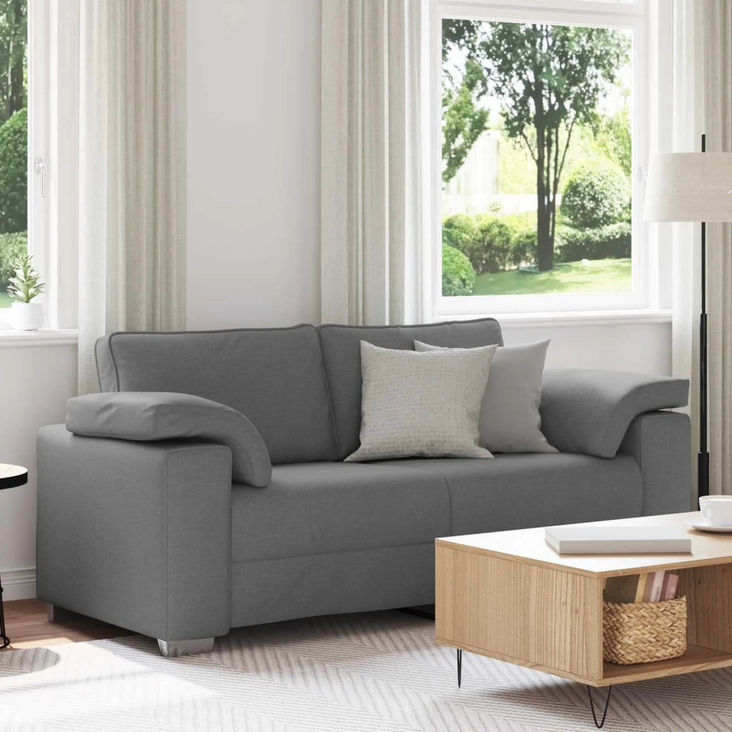 Divano a due posti Grigio scuro 180 cm Tessuto 4105228
