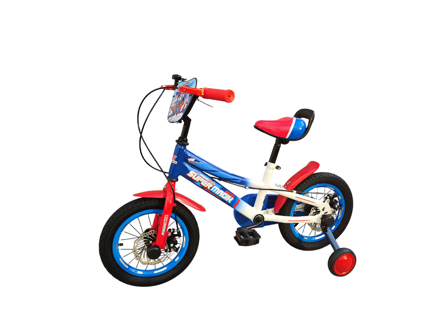 Bicicletta per Bambini 14" Freni a Disco Magik-Bike Super Blu