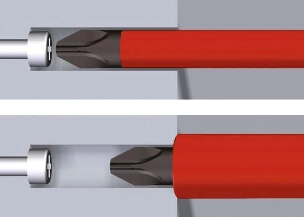 Wiha 40674 Set di giravite dinamometrici TorqueVario S electric con coppia regolabile 0,8-5,0 Nm 14 pezzi inclusi isolati fino a 1000 V AC colore Rosso Giallo