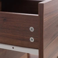 Tavolo da Scrivania Informativo Multi-Funzione 3 cassetti 2 ripiani dim. 120L x 49P x 72H cm MDF Effetto Noce