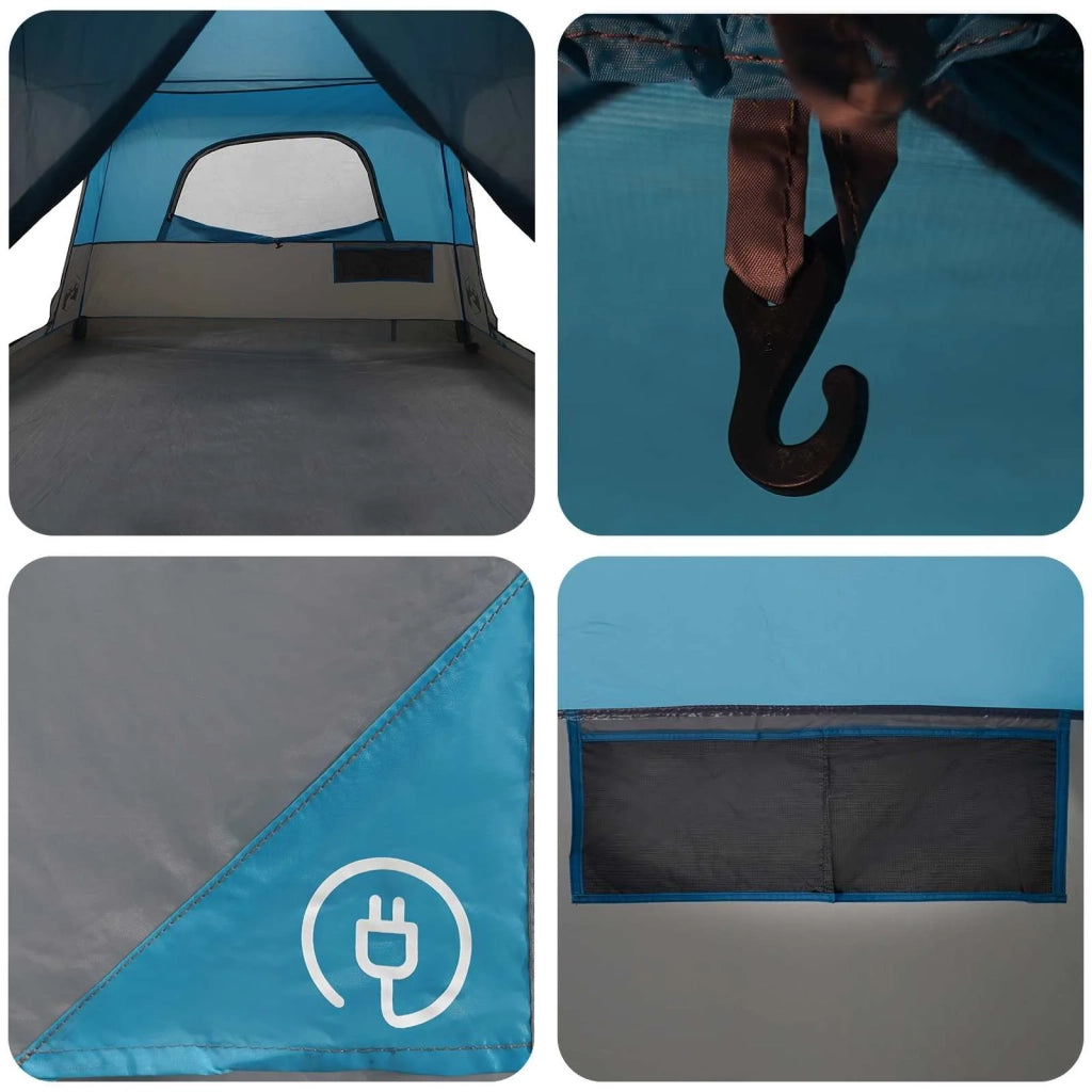 Tenda Familiare con tetto Blu 380 x 260 x 190 cm Poliestere 42028494