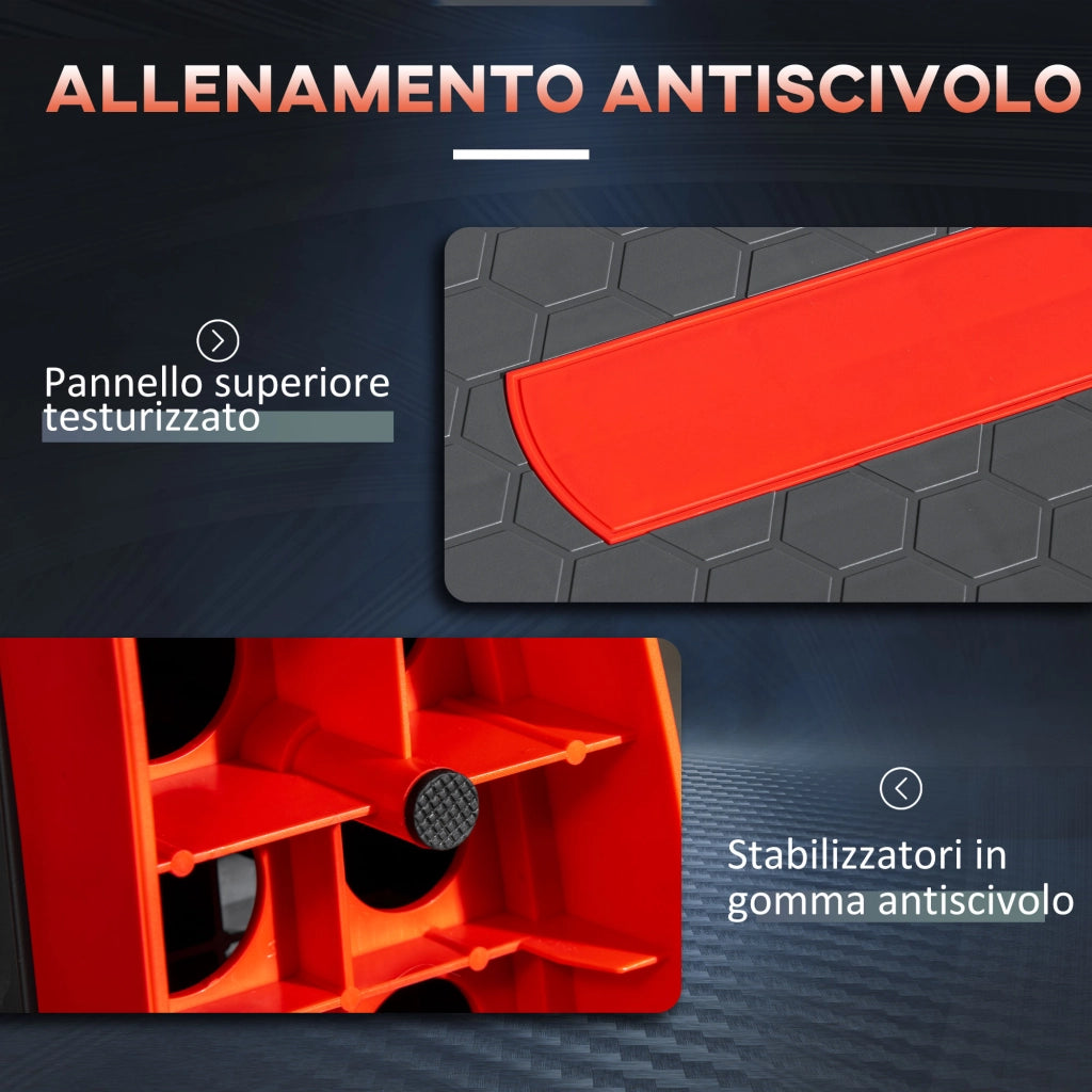 Step Fitness Aerobica Regolabile ¨C zephmum ¨C 10-15-20 cm Nero Rosso Plastica