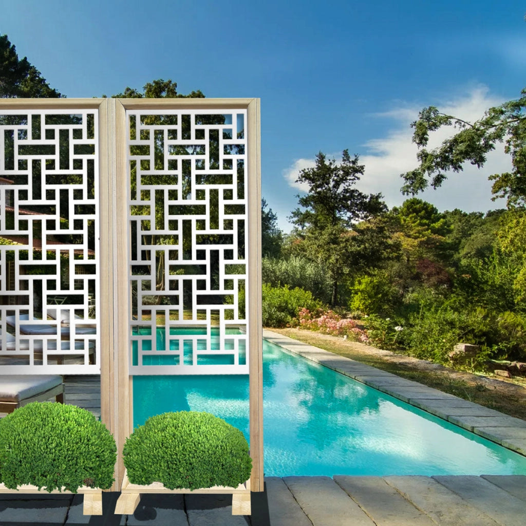 TRAMA - Separè  - Paravento modulabile - 70x190cm - in Legno e PVC Colore: bianco