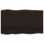 Piano Tavolo | Superficie Tavolo | Piano Scrivania Marrone Scuro 100x60x2 cm in Rovere Non Trattato