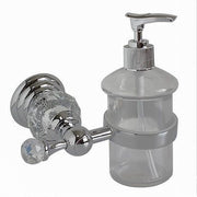 Trade Shop - Porta Sapone Dispenser Sapone Liquido Vetro Montaggio Parete Bagno Crystal 52831 -