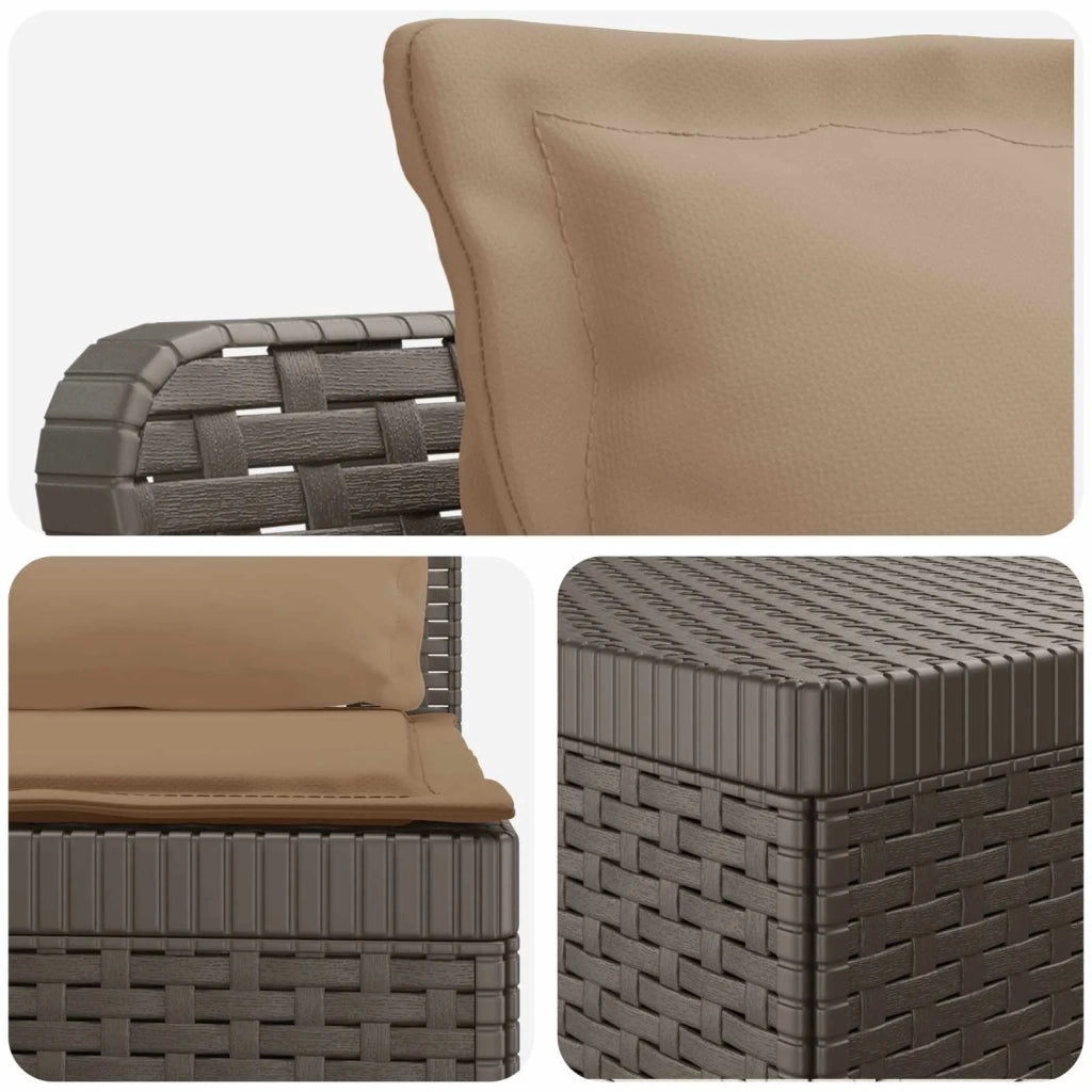 Divano da Giardino 6 Posti con Cuscini Aspetto Rattan PP 3444136