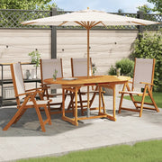 Sedie da Giardino Pieghevoli 4 pz Massello d'Acacia e Textilene 3279235