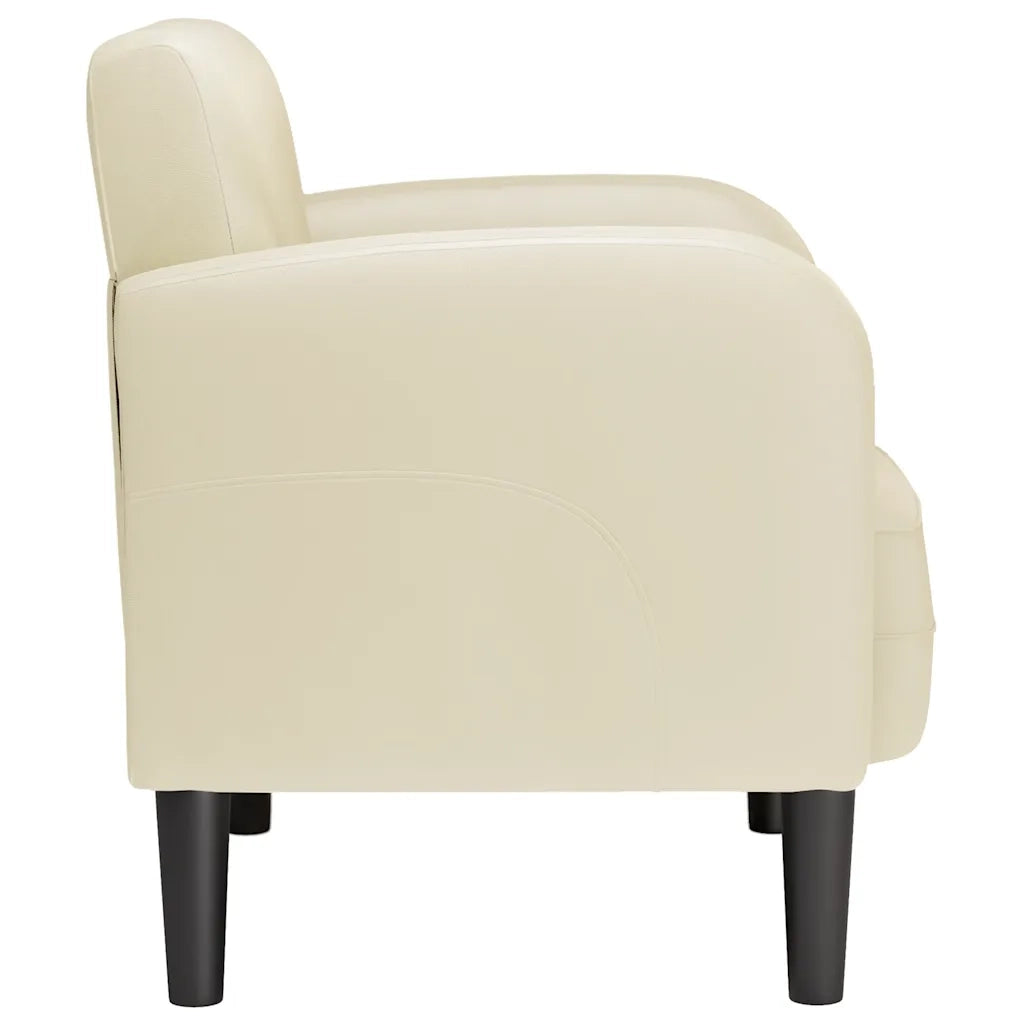 Divano Sedia con Braccioli Crema 54 cm in Similpelle 4100530