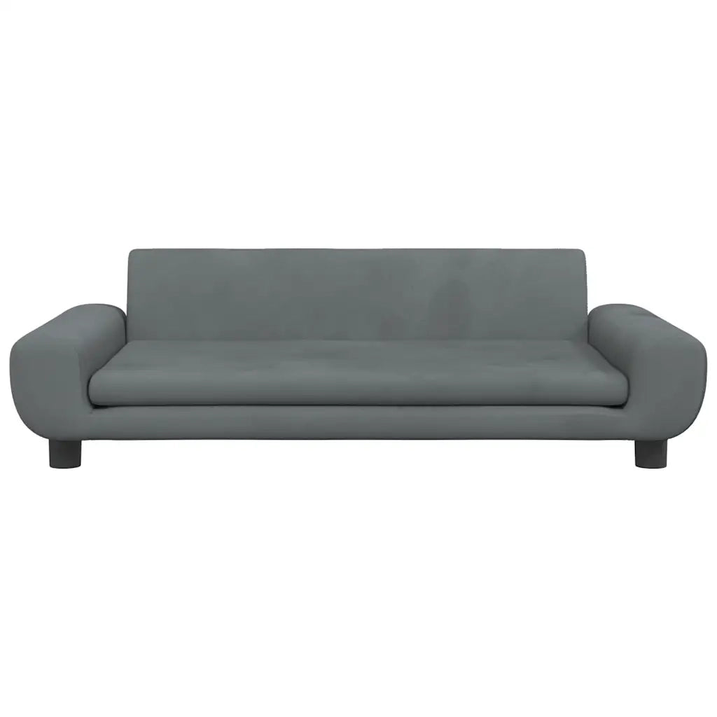 Lettino per Cani Grigio Scuro 100x54x33 cm in Velluto CFW2750339