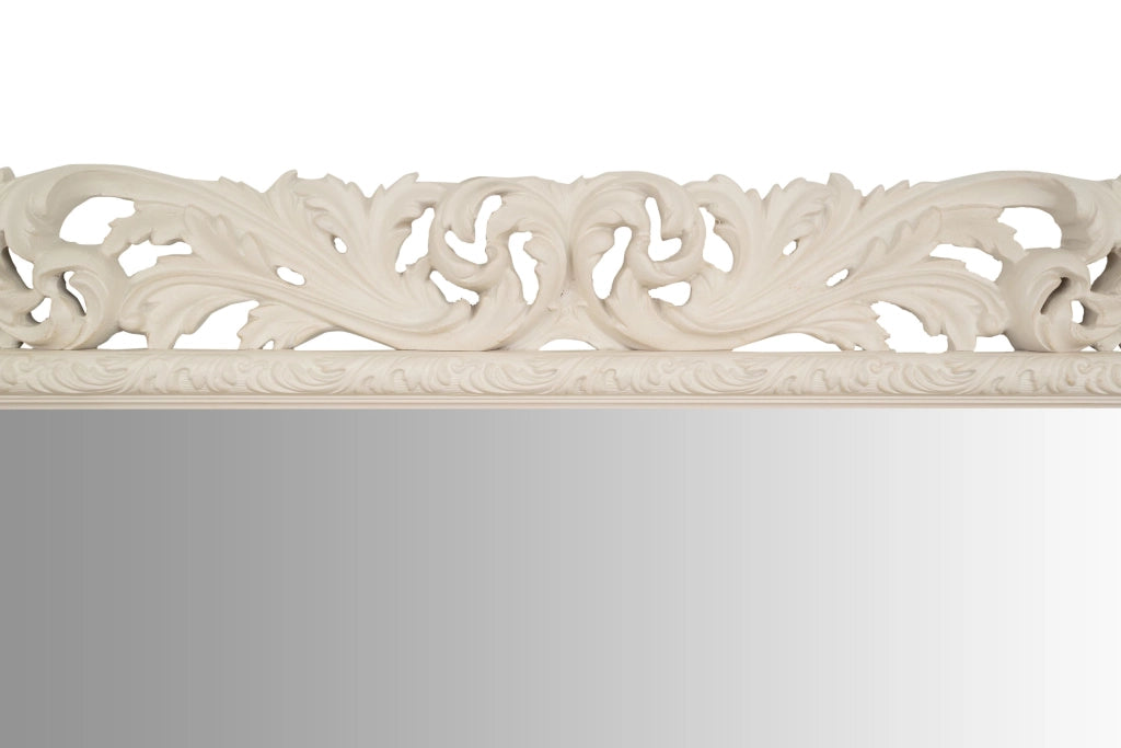 Biscottini SPECCHIERA DA PARETE IN LEGNO FINITURA BIANCA ANTICATA MADE IN ITALY realizzata